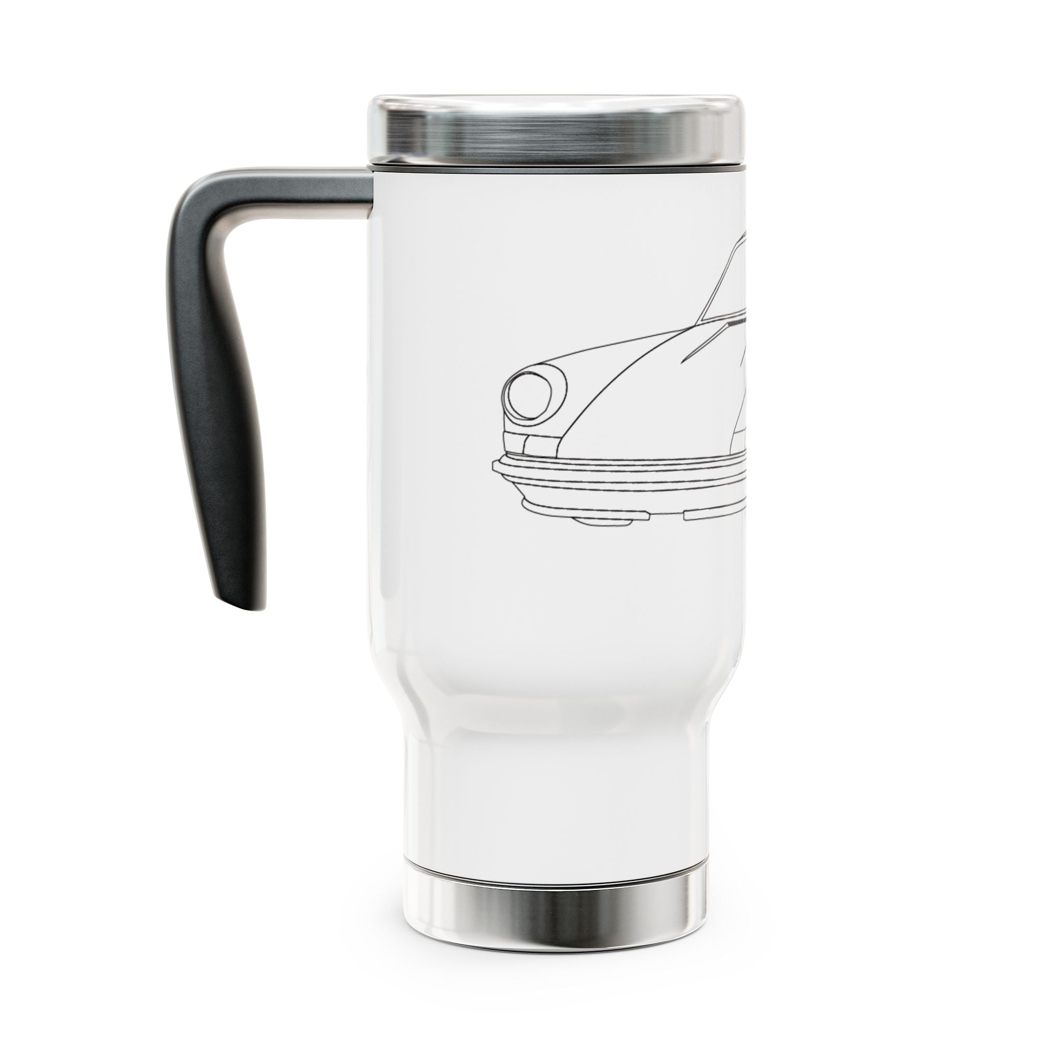 Stainless Steel Travel Mug with Handle, 14oz