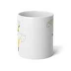 Elegant Floral Jumbo Mug, 20oz Coffee Cup