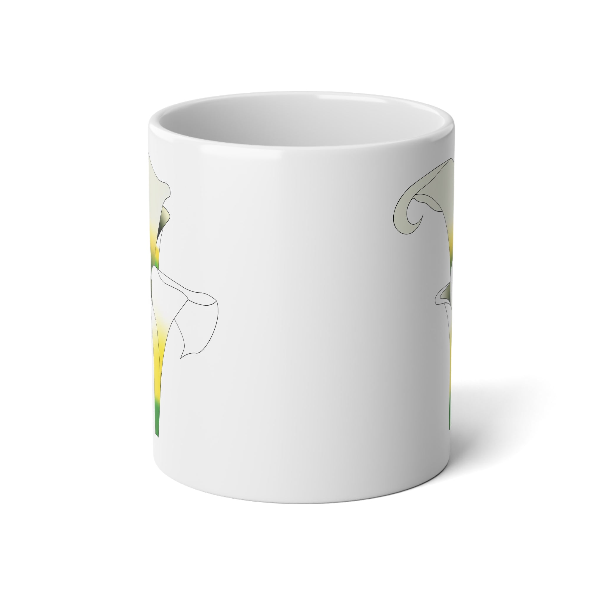 Elegant Floral Jumbo Mug, 20oz Coffee Cup