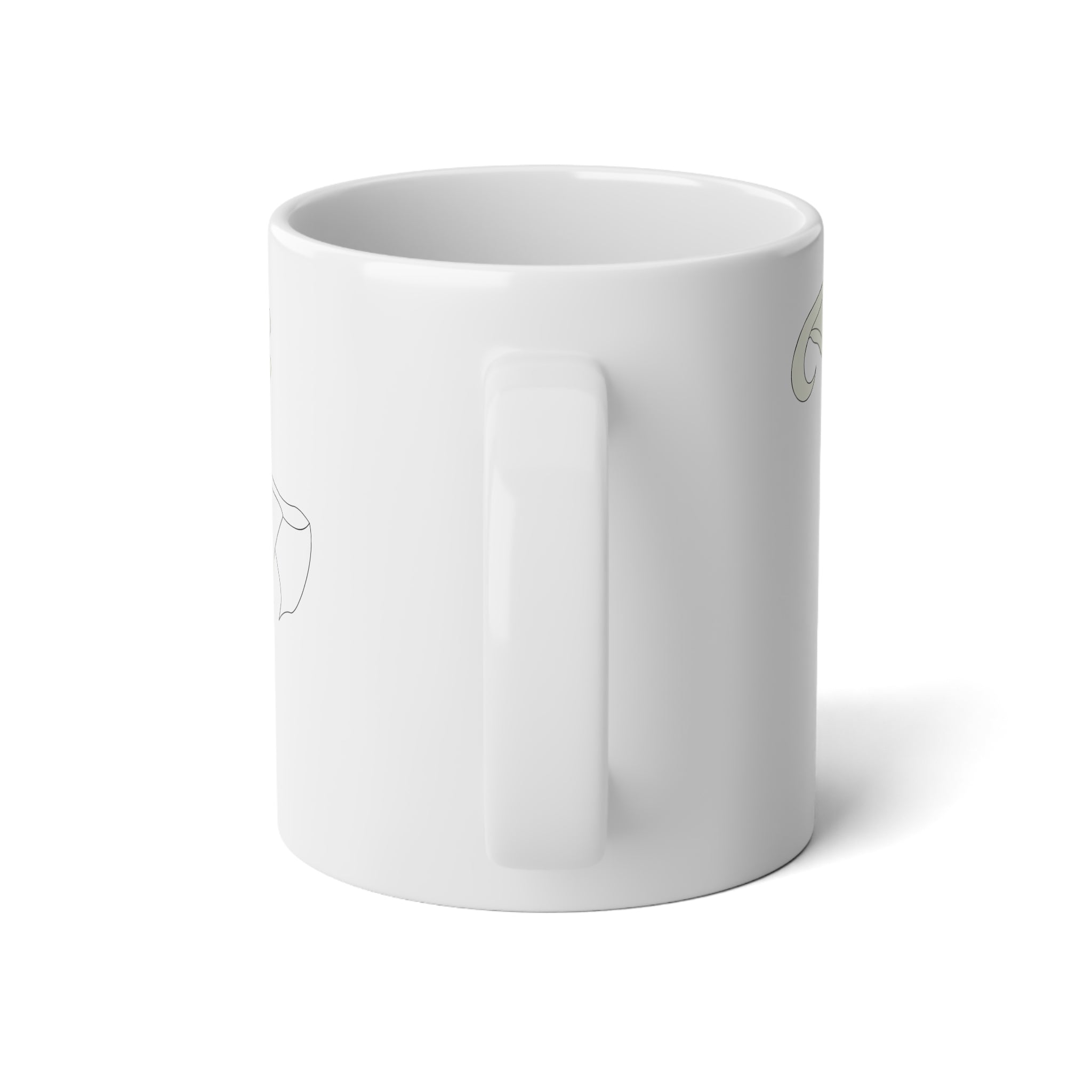 Elegant Floral Jumbo Mug, 20oz Coffee Cup