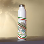 Mexican-Inspired Slim Water Bottle, Eco-Friendly Hydration, Travel Bottle, Sports Drinkware, Summer Accessory, Gift for Fitness Lovers