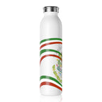 Mexican-Inspired Slim Water Bottle, Eco-Friendly Hydration, Travel Bottle, Sports Drinkware, Summer Accessory, Gift for Fitness Lovers