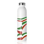 Mexican-Inspired Slim Water Bottle, Eco-Friendly Hydration, Travel Bottle, Sports Drinkware, Summer Accessory, Gift for Fitness Lovers