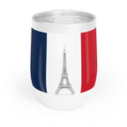 Eiffel Tower Wine Tumbler - Chill Wine Cup, Travel Mug, Paris Gift, Holiday Wine Glass, French Themed Drinkware