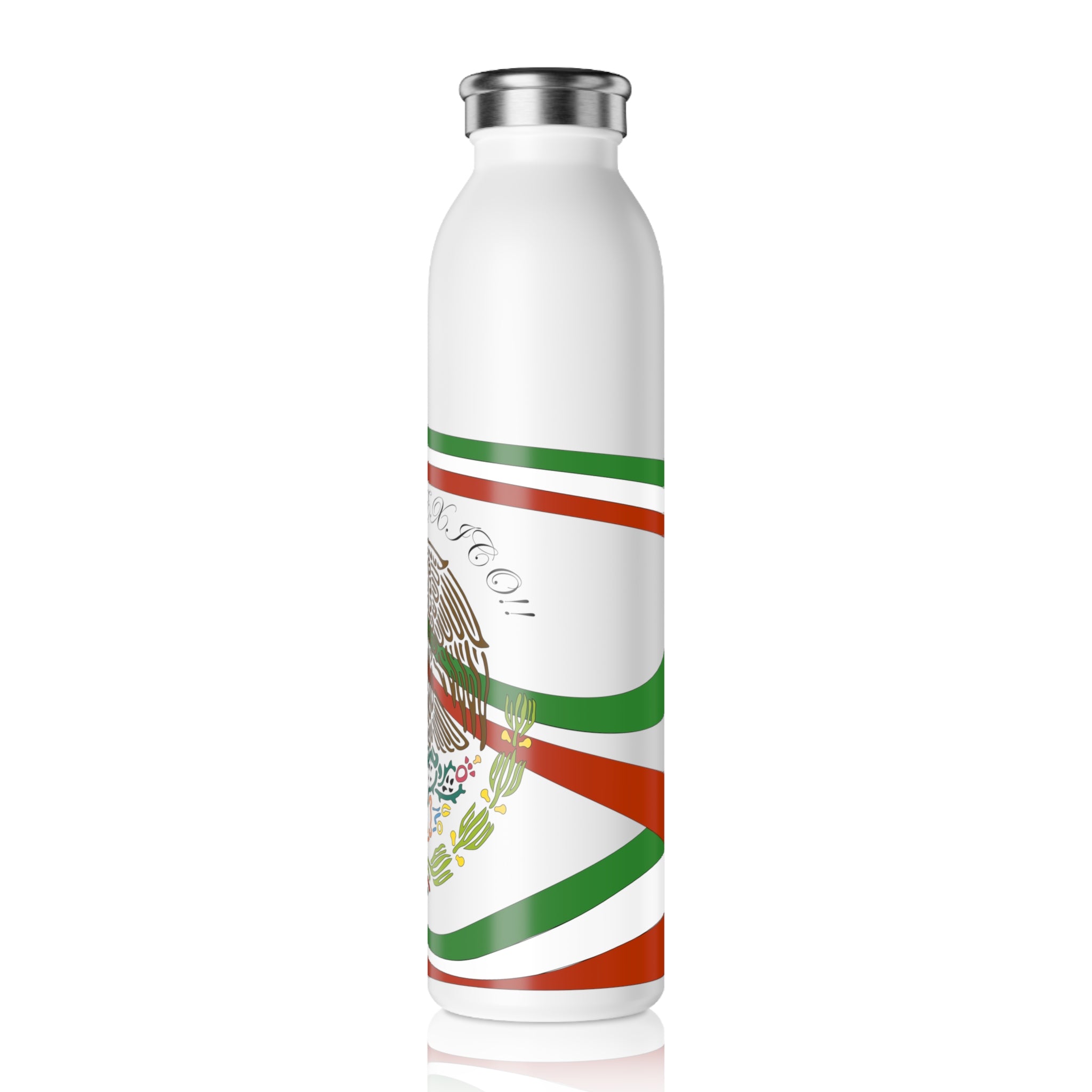 Mexican-Inspired Slim Water Bottle, Eco-Friendly Hydration, Travel Bottle, Sports Drinkware, Summer Accessory, Gift for Fitness Lovers